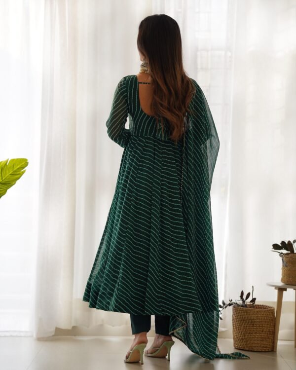 Fox Georgette Laheriya Print Anarkali Suit Set - Image 18